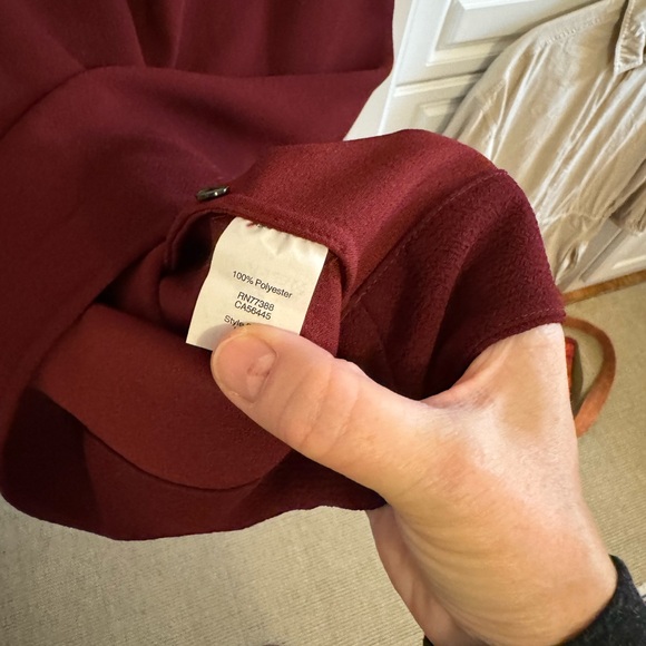 Madewell oxblood crepe blouse. Medium, like new, worn once - Picture 4 of 5